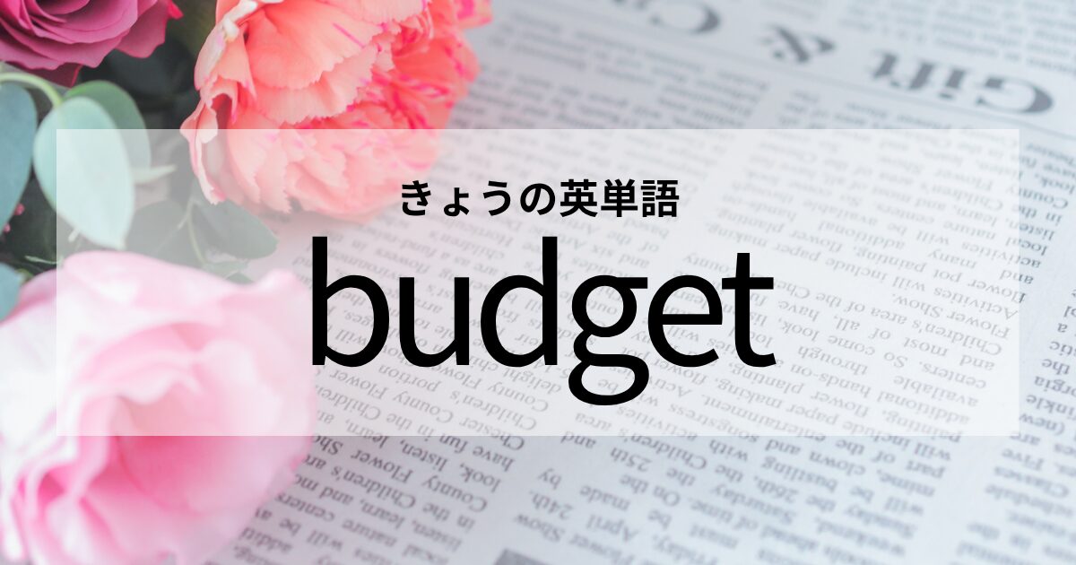 TOEIC【budget】の意味と使い方│これだけは覚えておきたい英単語