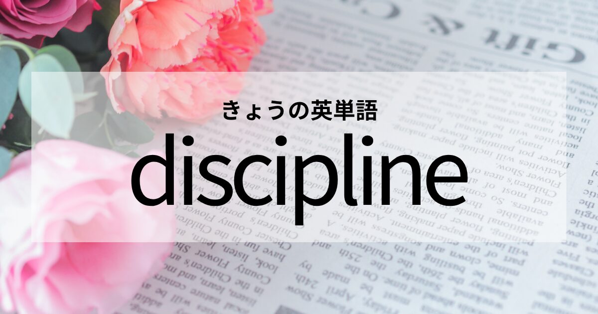 TOEIC【discipline】の意味と使い方│これだけは覚えておきたい英単語