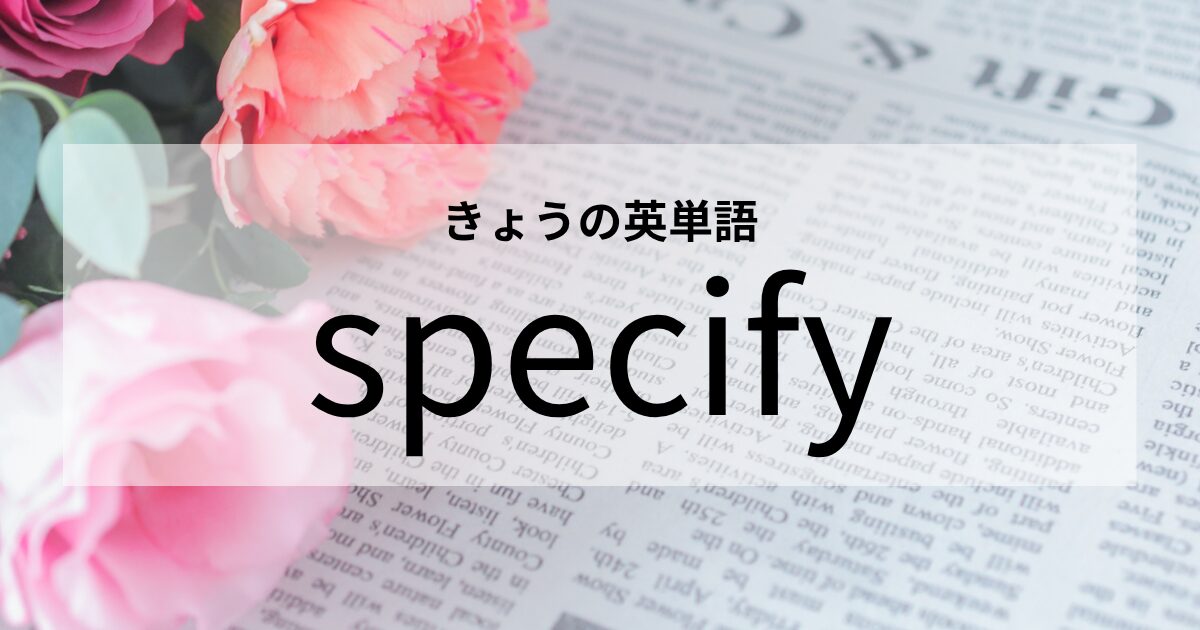 TOEIC【specify】の意味と使い方│これだけは覚えておきたい英単語