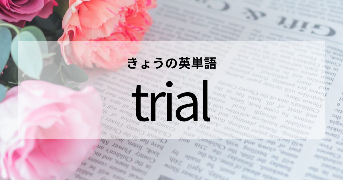 TOEIC【trial】の意味と使い方│これだけは覚えておきたい英単語